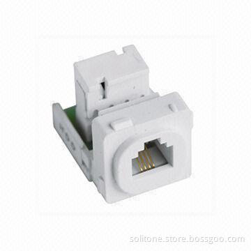 Modular Jack, New Style for 6P4C with White Color
